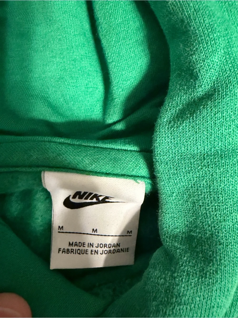 Nike Green Crewneck Hoodie with White Swoosh - Picture 2 of 3